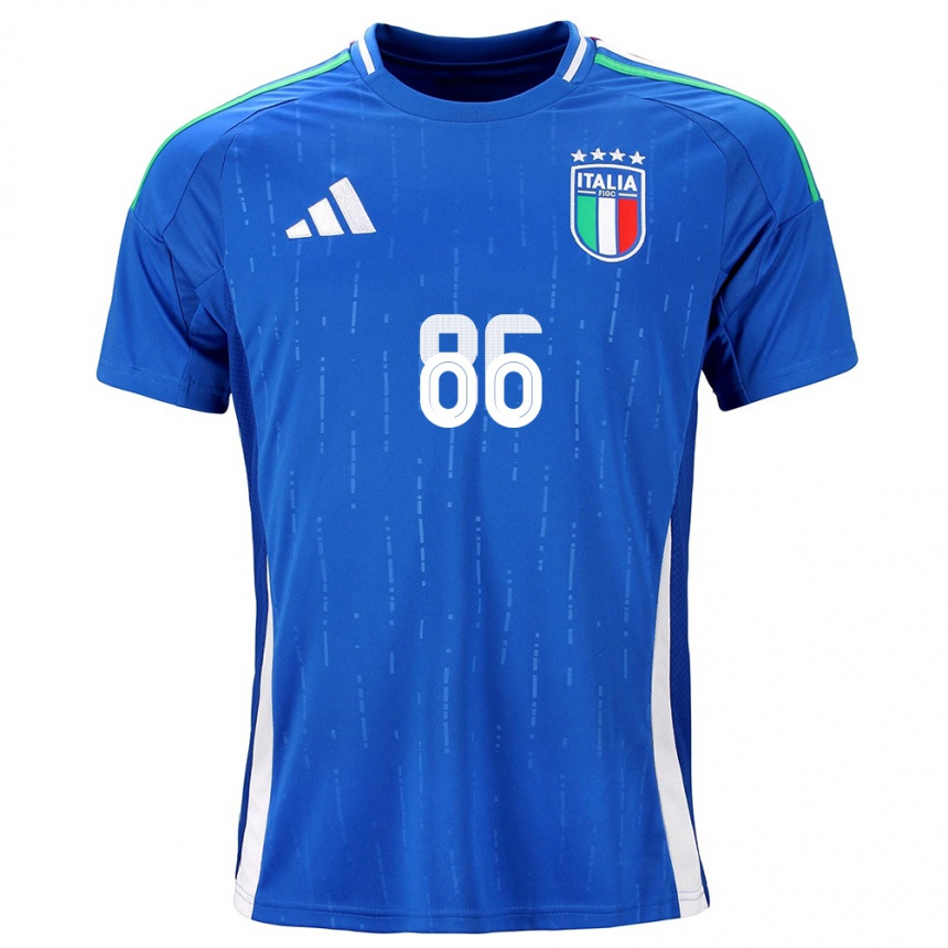 Niño Fútbol Camiseta Italia Daniele Montevago #86 Azul 1ª Equipación 24-26 Argentina