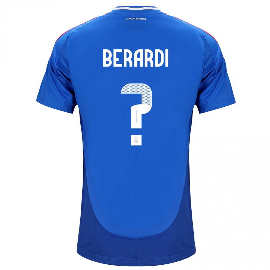 Niño Fútbol Camiseta Italia Domenico Berardi #0 Azul 1ª Equipación 24-26 Argentina