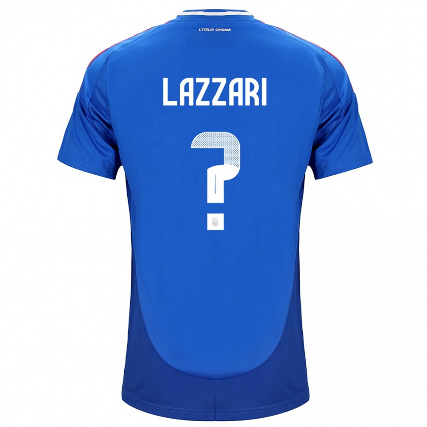 Niño Fútbol Camiseta Italia Manuel Lazzari #0 Azul 1ª Equipación 24-26 Argentina