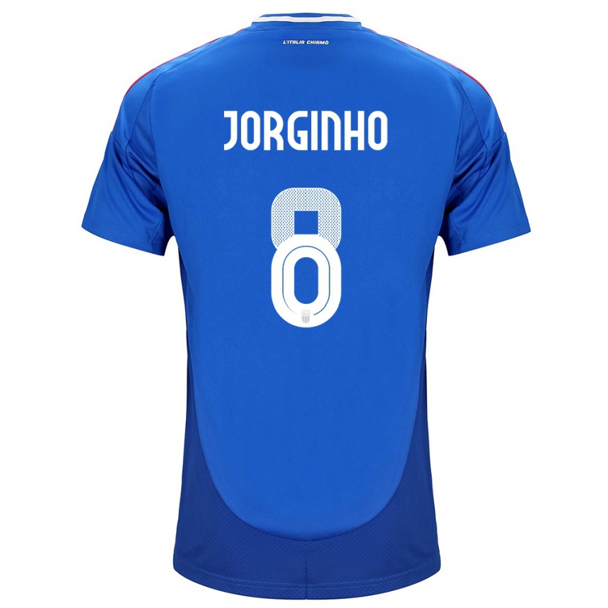 Niño Fútbol Camiseta Italia Jorginho #8 Azul 1ª Equipación 24-26 Argentina