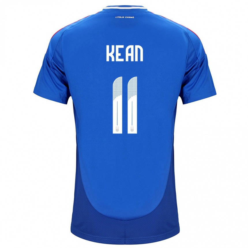 Niño Fútbol Camiseta Italia Moise Kean #11 Azul 1ª Equipación 24-26 Argentina