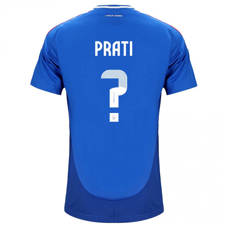 Niño Fútbol Camiseta Italia Matteo Prati #0 Azul 1ª Equipación 24-26 Argentina