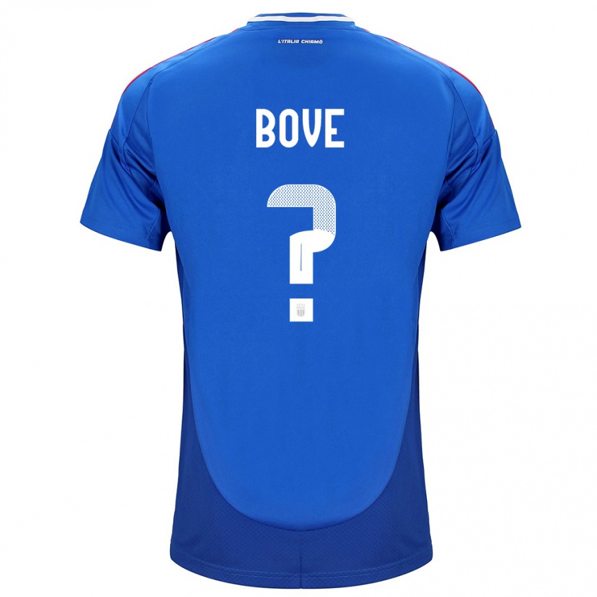 Niño Fútbol Camiseta Italia Edoardo Bove #0 Azul 1ª Equipación 24-26 Argentina