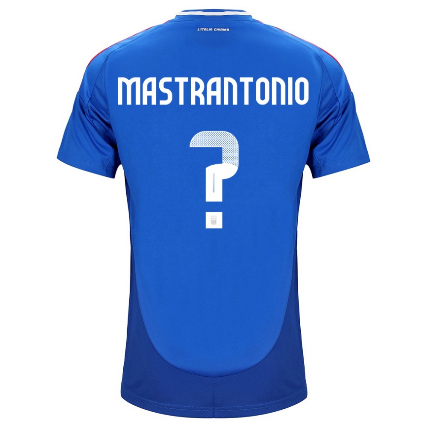 Niño Fútbol Camiseta Italia Davide Mastrantonio #0 Azul 1ª Equipación 24-26 Argentina