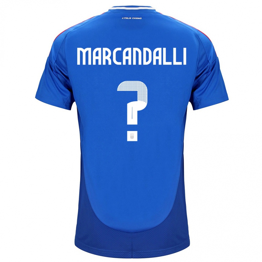 Niño Fútbol Camiseta Italia Alessandro Marcandalli #0 Azul 1ª Equipación 24-26 Argentina