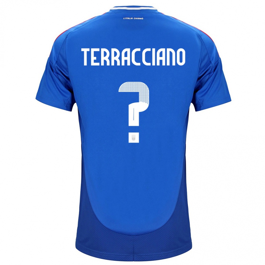 Niño Fútbol Camiseta Italia Filippo Terracciano #0 Azul 1ª Equipación 24-26 Argentina