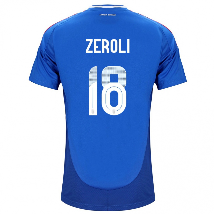 Niño Fútbol Camiseta Italia Kevin Zeroli #18 Azul 1ª Equipación 24-26 Argentina