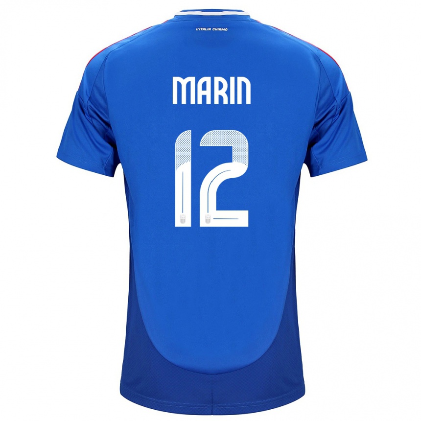 Niño Fútbol Camiseta Italia Renato Marin #12 Azul 1ª Equipación 24-26 Argentina