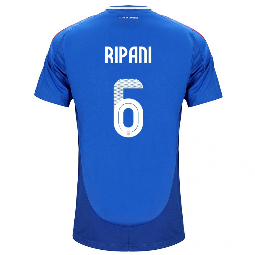 Niño Fútbol Camiseta Italia Diego Ripani #6 Azul 1ª Equipación 24-26 Argentina