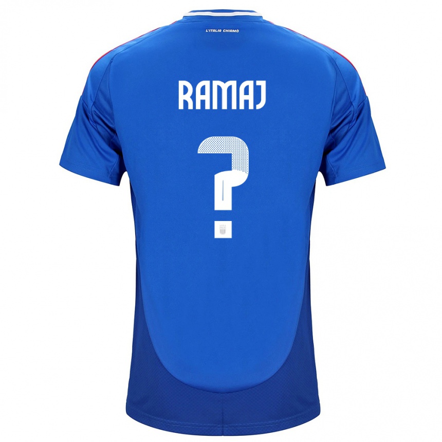 Niño Fútbol Camiseta Italia Gabriel Ramaj #0 Azul 1ª Equipación 24-26 Argentina