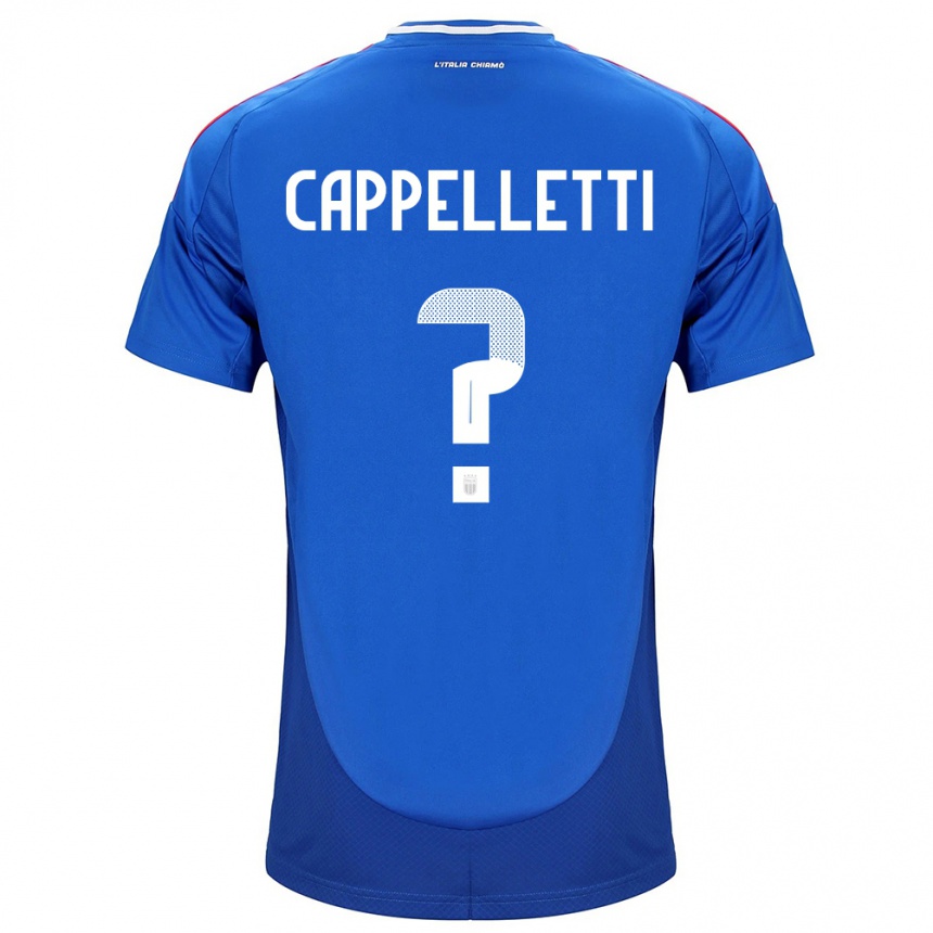 Niño Fútbol Camiseta Italia Mattia Cappelletti #0 Azul 1ª Equipación 24-26 Argentina