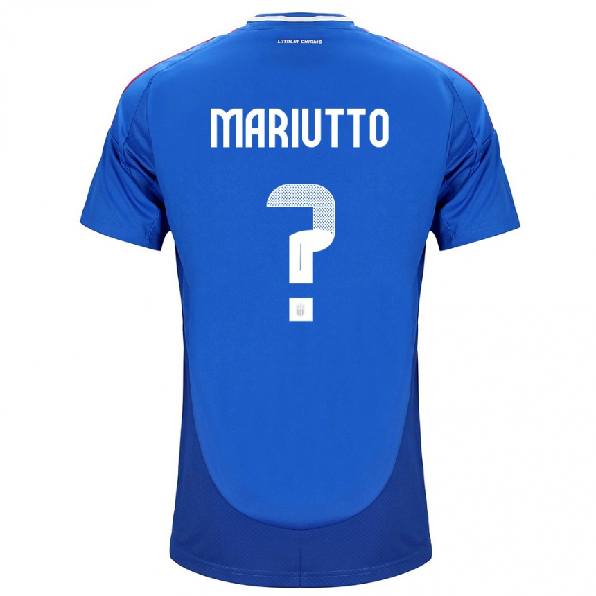 Niño Fútbol Camiseta Italia Francesco Mariutto #0 Azul 1ª Equipación 24-26 Argentina