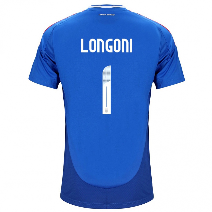 Niño Fútbol Camiseta Italia Alessandro Longoni #1 Azul 1ª Equipación 24-26 Argentina