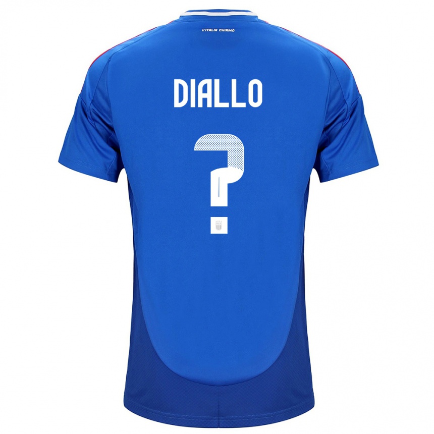 Niño Fútbol Camiseta Italia Djibril Diallo #0 Azul 1ª Equipación 24-26 Argentina