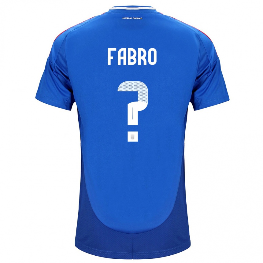 Niño Fútbol Camiseta Italia Jacopo Del Fabro #0 Azul 1ª Equipación 24-26 Argentina