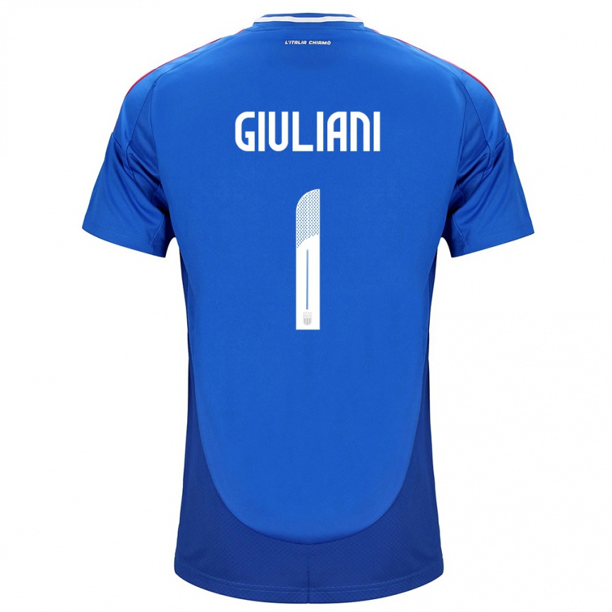 Niño Fútbol Camiseta Italia Laura Giuliani #1 Azul 1ª Equipación 24-26 Argentina