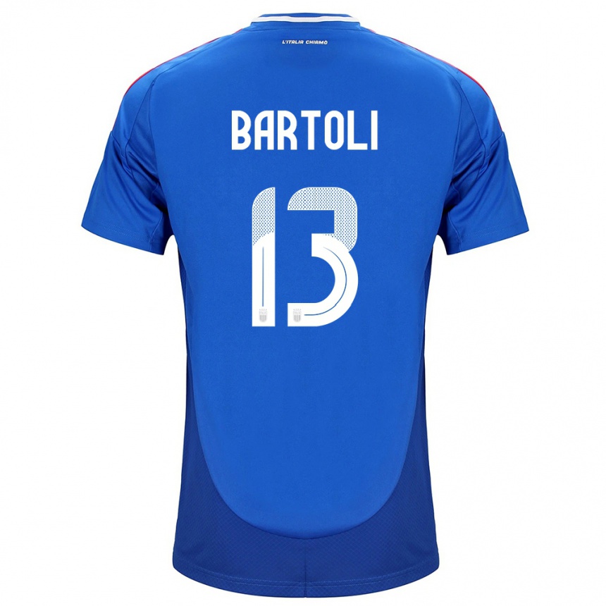 Niño Fútbol Camiseta Italia Elisa Bartoli #13 Azul 1ª Equipación 24-26 Argentina