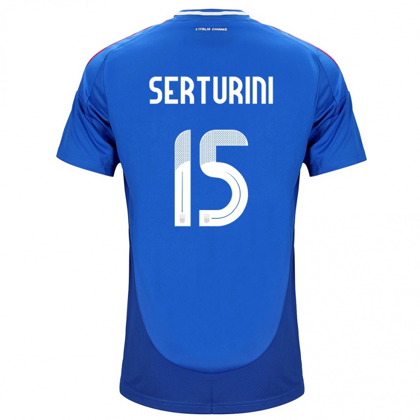 Niño Fútbol Camiseta Italia Annamaria Serturini #15 Azul 1ª Equipación 24-26 Argentina