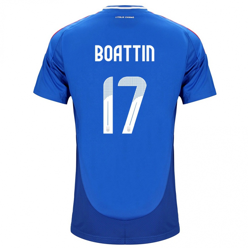 Niño Fútbol Camiseta Italia Lisa Boattin #17 Azul 1ª Equipación 24-26 Argentina