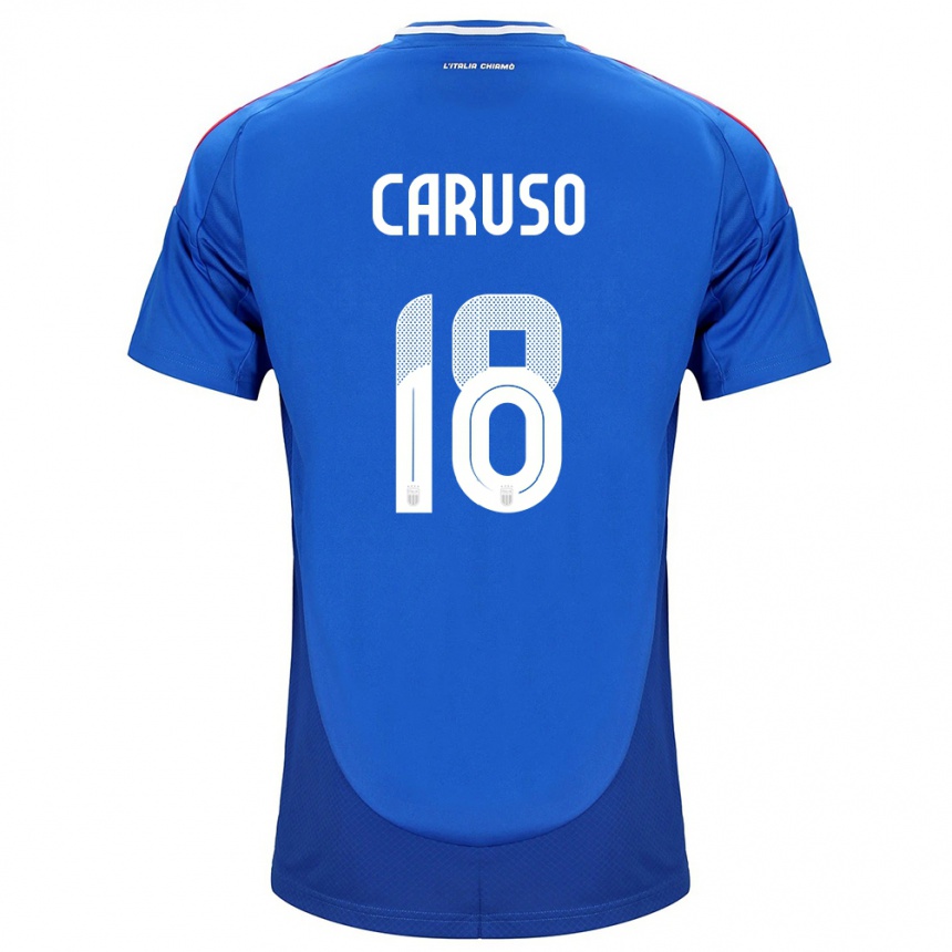 Niño Fútbol Camiseta Italia Arianna Caruso #18 Azul 1ª Equipación 24-26 Argentina