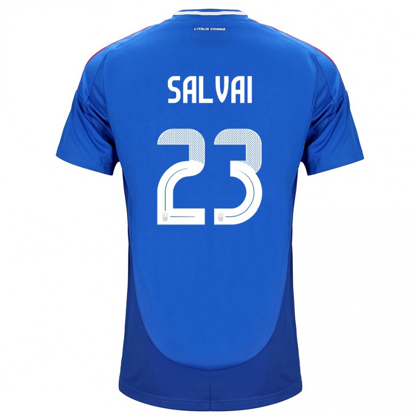 Niño Fútbol Camiseta Italia Cecilia Salvai #23 Azul 1ª Equipación 24-26 Argentina