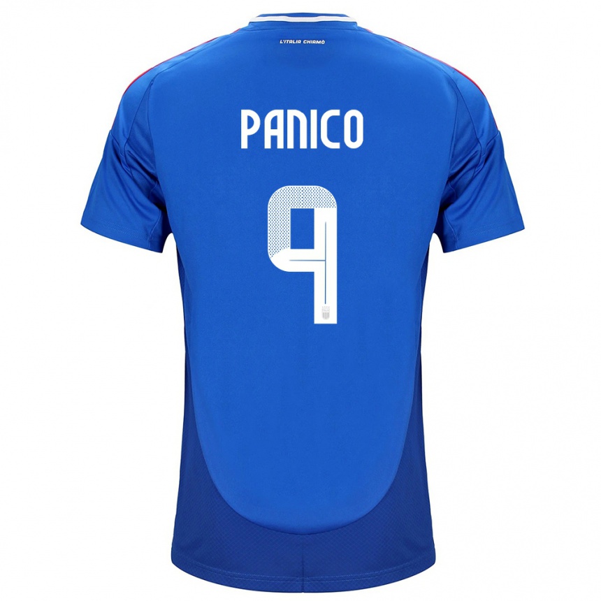 Niño Fútbol Camiseta Italia Patrizia Panico #9 Azul 1ª Equipación 24-26 Argentina