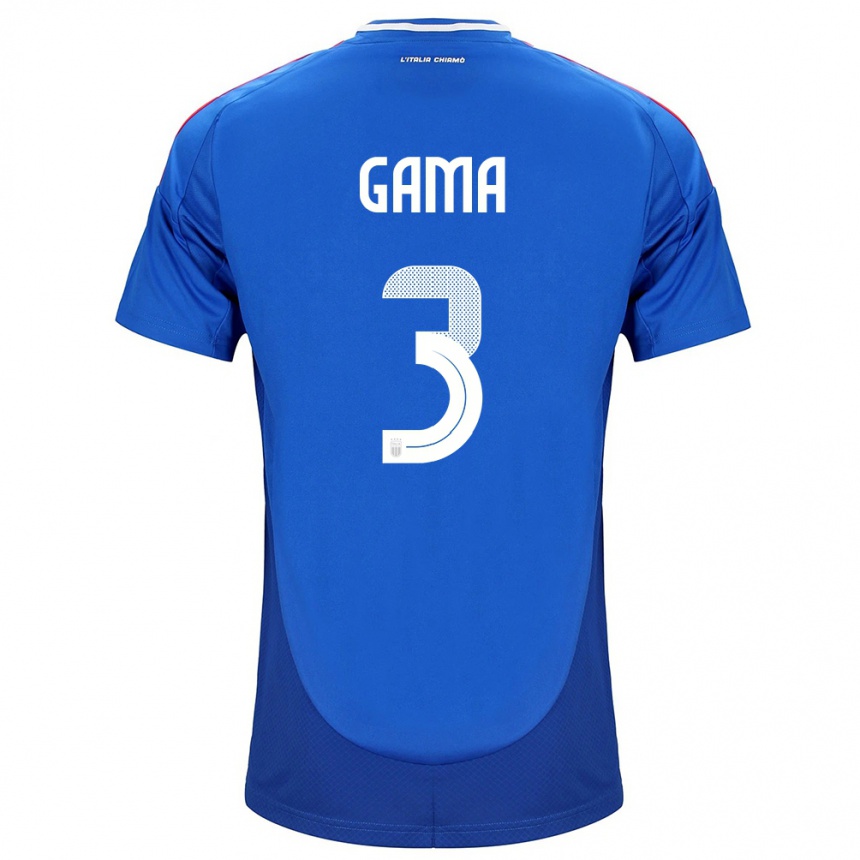 Niño Fútbol Camiseta Italia Sara Gama #3 Azul 1ª Equipación 24-26 Argentina