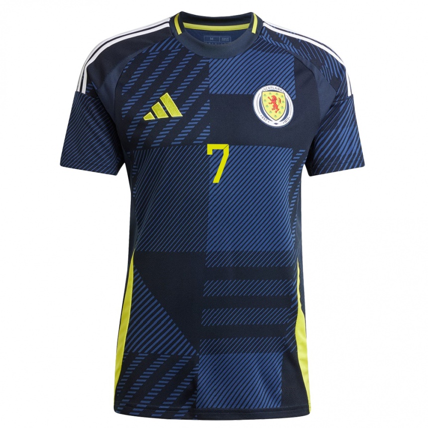 Niño Fútbol Camiseta Escocia John Mcginn #7 Azul Oscuro 1ª Equipación 24-26 Argentina