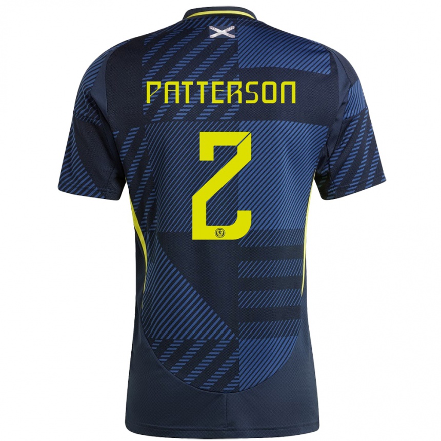 Niño Fútbol Camiseta Escocia Nathan Patterson #2 Azul Oscuro 1ª Equipación 24-26 Argentina