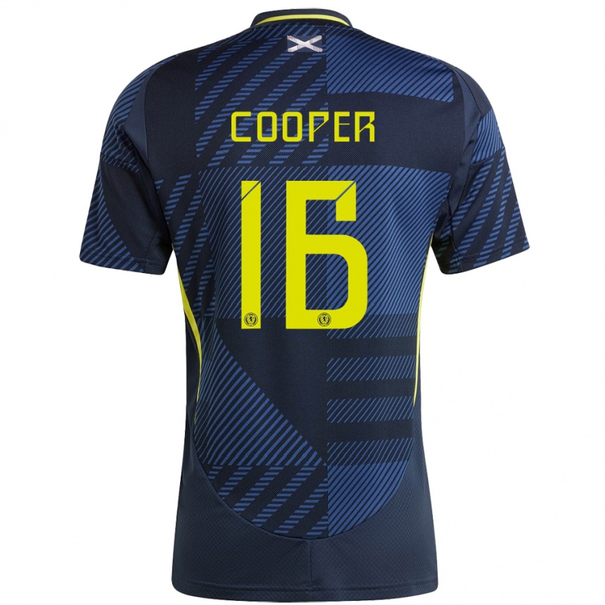 Niño Fútbol Camiseta Escocia Liam Cooper #16 Azul Oscuro 1ª Equipación 24-26 Argentina