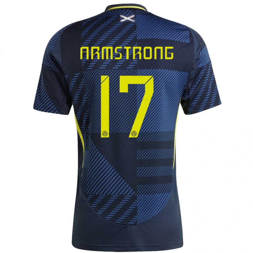 Niño Fútbol Camiseta Escocia Stuart Armstrong #17 Azul Oscuro 1ª Equipación 24-26 Argentina