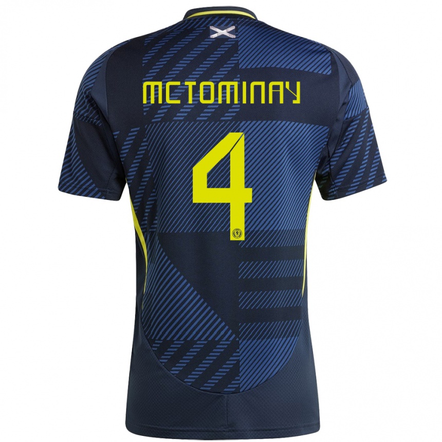 Niño Fútbol Camiseta Escocia Scott Mctominay #4 Azul Oscuro 1ª Equipación 24-26 Argentina