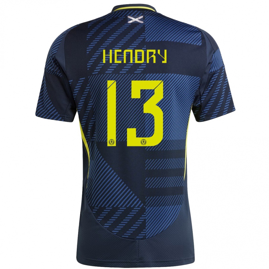 Niño Fútbol Camiseta Escocia Jack Hendry #13 Azul Oscuro 1ª Equipación 24-26 Argentina