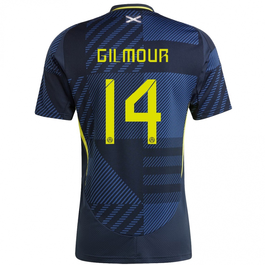 Niño Fútbol Camiseta Escocia Billy Gilmour #14 Azul Oscuro 1ª Equipación 24-26 Argentina