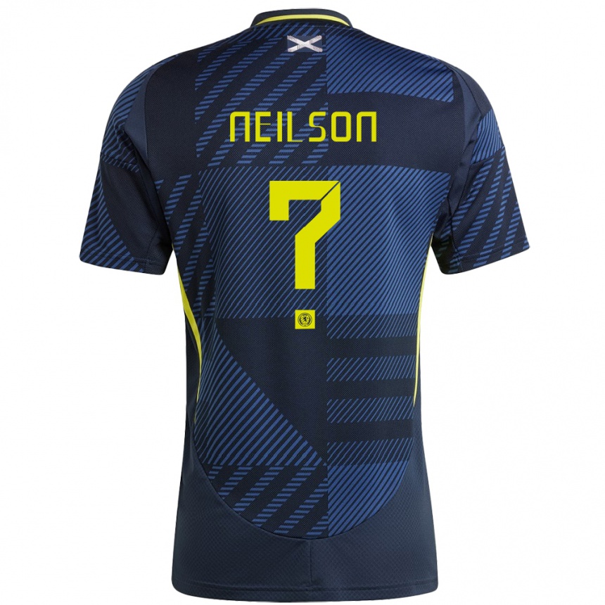 Niño Fútbol Camiseta Escocia Lewis Neilson #0 Azul Oscuro 1ª Equipación 24-26 Argentina