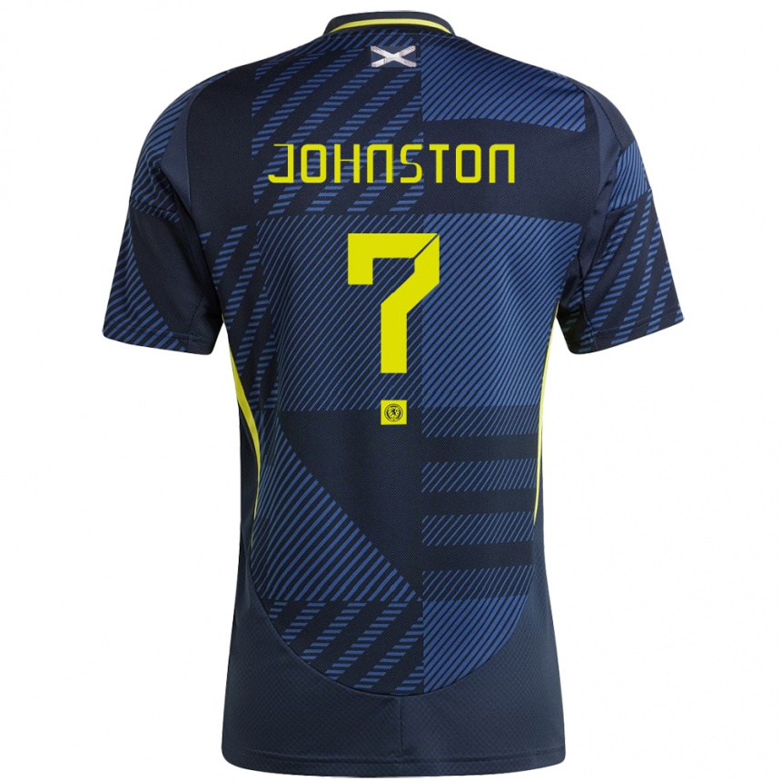 Niño Fútbol Camiseta Escocia Max Johnston #0 Azul Oscuro 1ª Equipación 24-26 Argentina