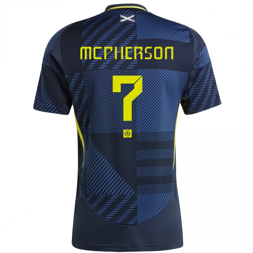 Niño Fútbol Camiseta Escocia Ben Mcpherson #0 Azul Oscuro 1ª Equipación 24-26 Argentina