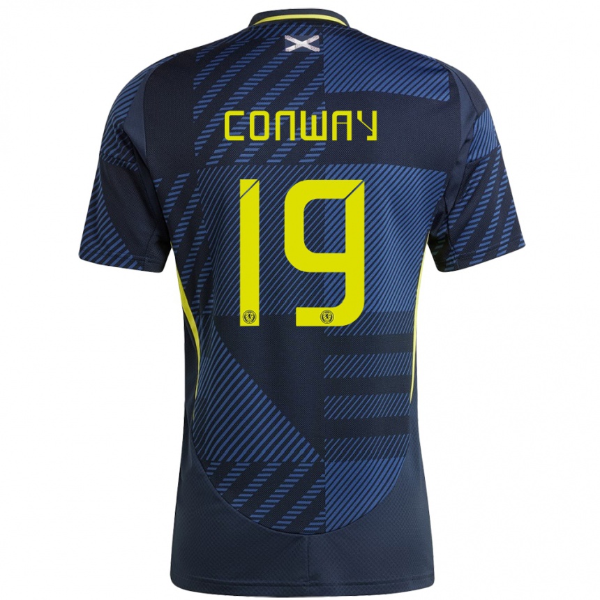 Niño Fútbol Camiseta Escocia Tommy Conway #19 Azul Oscuro 1ª Equipación 24-26 Argentina