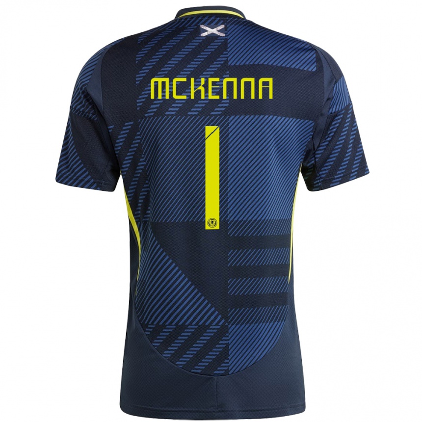 Niño Fútbol Camiseta Escocia Callan Mckenna #1 Azul Oscuro 1ª Equipación 24-26 Argentina