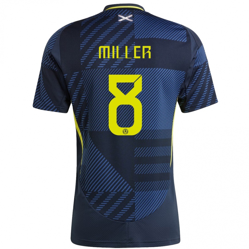 Niño Fútbol Camiseta Escocia Lennon Miller #8 Azul Oscuro 1ª Equipación 24-26 Argentina