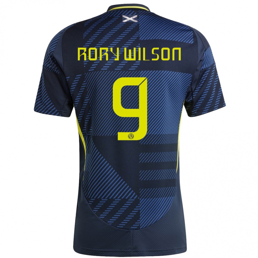 Niño Fútbol Camiseta Escocia Rory Wilson #9 Azul Oscuro 1ª Equipación 24-26 Argentina