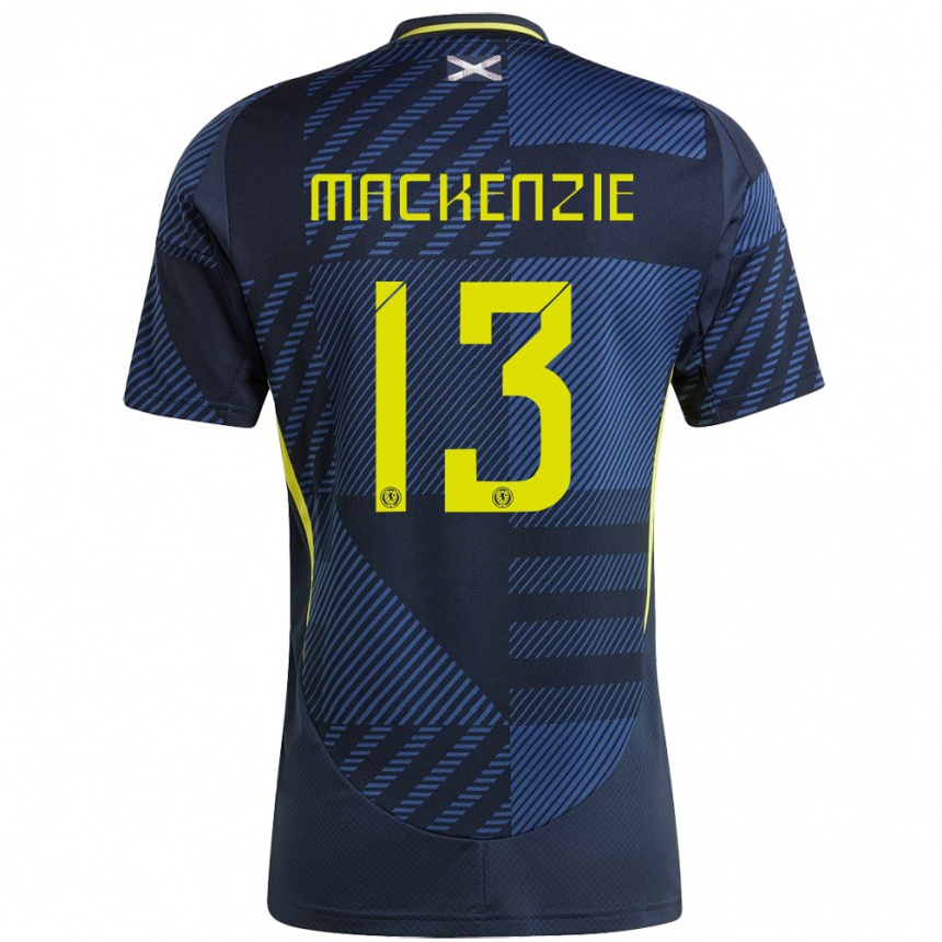 Niño Fútbol Camiseta Escocia Zander Mackenzie #13 Azul Oscuro 1ª Equipación 24-26 Argentina