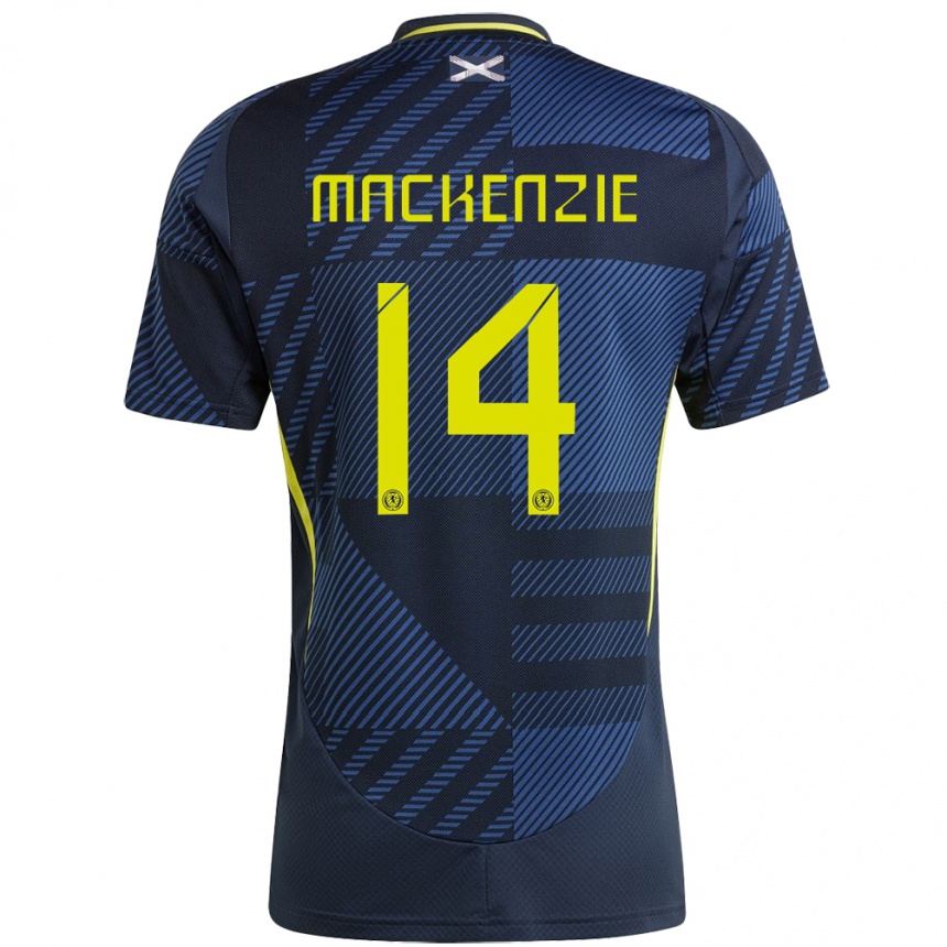 Niño Fútbol Camiseta Escocia Magnus Mackenzie #14 Azul Oscuro 1ª Equipación 24-26 Argentina