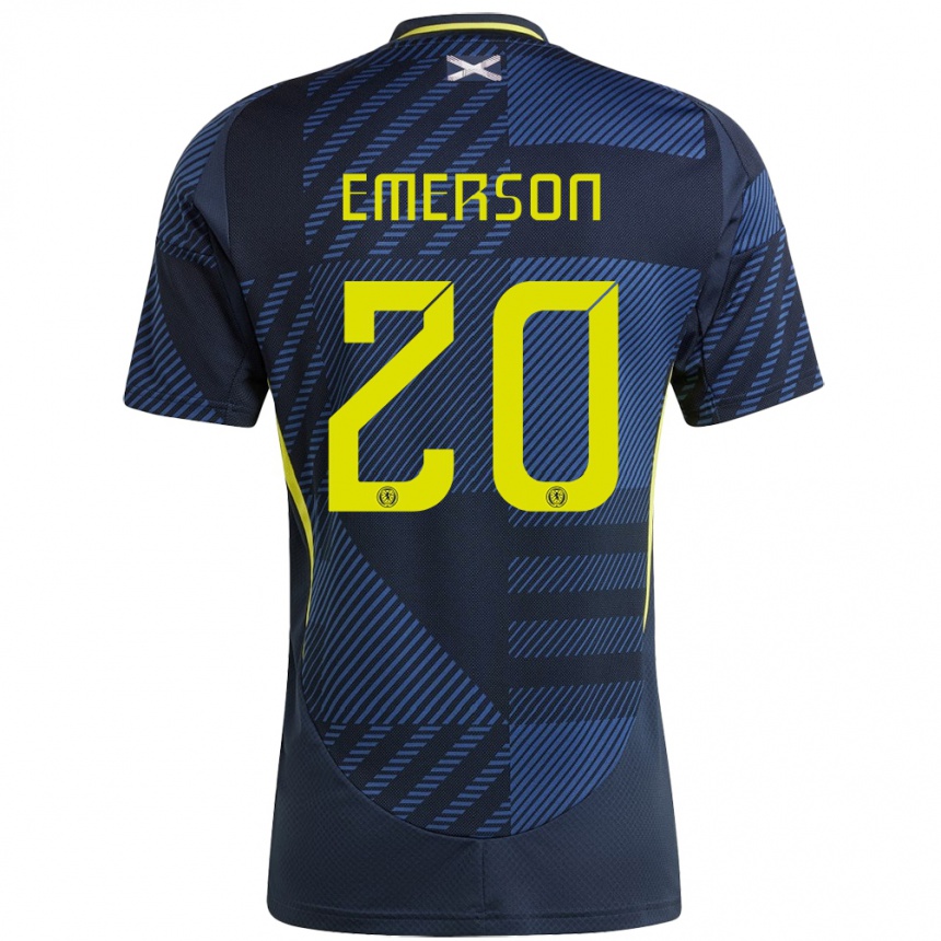 Niño Fútbol Camiseta Escocia Johnny Emerson #20 Azul Oscuro 1ª Equipación 24-26 Argentina