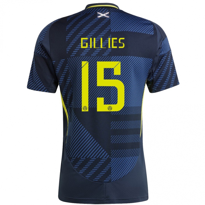 Niño Fútbol Camiseta Escocia Matthew Gillies #15 Azul Oscuro 1ª Equipación 24-26 Argentina