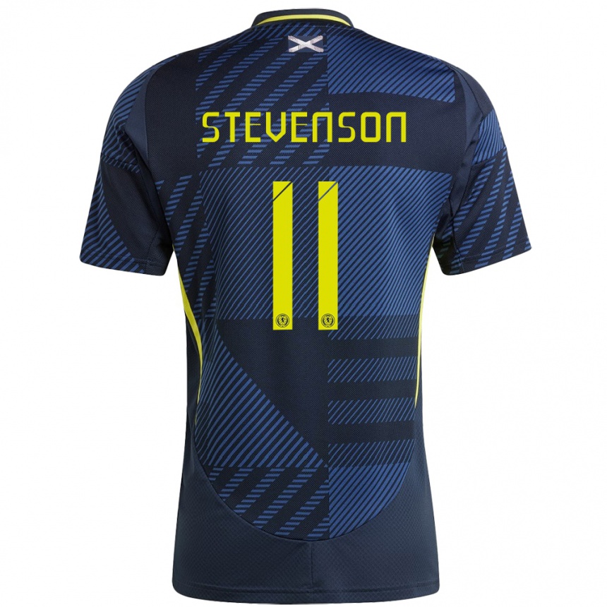 Niño Fútbol Camiseta Escocia Gus Stevenson #11 Azul Oscuro 1ª Equipación 24-26 Argentina