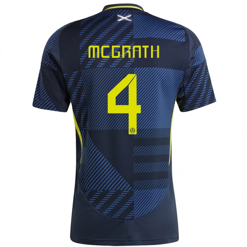 Niño Fútbol Camiseta Escocia Joseph Mcgrath #4 Azul Oscuro 1ª Equipación 24-26 Argentina