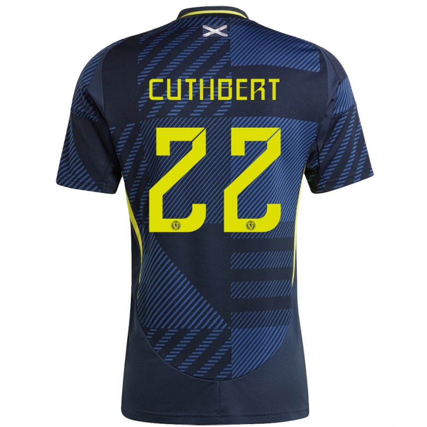 Niño Fútbol Camiseta Escocia Erin Cuthbert #22 Azul Oscuro 1ª Equipación 24-26 Argentina