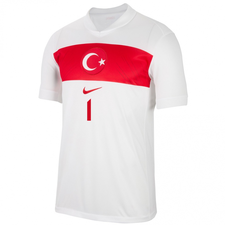 Niño Fútbol Camiseta Turquía Deniz Ertaş #1 Blanco 1ª Equipación 24-26 Argentina