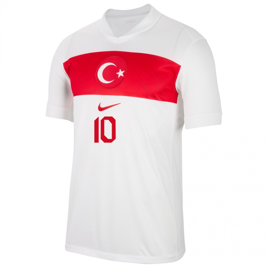 Niño Fútbol Camiseta Turquía Ebru Topçu #10 Blanco 1ª Equipación 24-26 Argentina